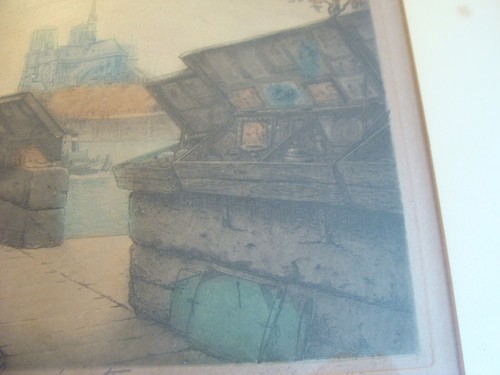 Vintage ARt--FRENCH ART STALLS, Signed Victor VALERY, Notre Dame - Picture 7 of 10