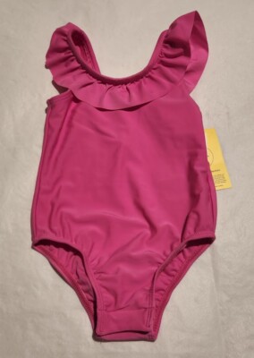 NWT Baby Gap Pink Ruffle One Piece Swimsuit Swim Bathing Suit