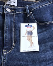 DENIZEN from Levi's Women's Denim Blue High Rise 3" Jean Shorts 16 NWT