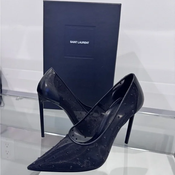 Mesh Pumps Saint Laurent Anja 15 Pumps YSL Saint Laurent Black