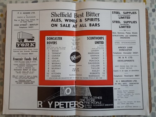 Doncaster Rovers v Scunthorpe United Programme - League Div 4 - 17th Sep 1974 - Picture 3 of 5