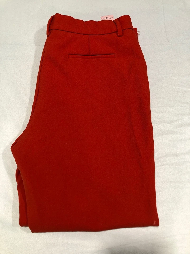 MSGM Milano Red Crepe Pants Trousers Size 48 - Изображение 3 из 4