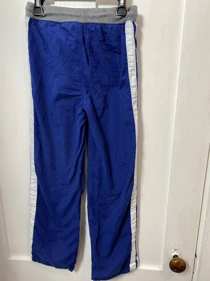 Pantalones Atléticos De Colección Gymboree Niños Talla 10 SUPER DUDE Azul Oscuro Rayas Blanco Forrado Foto 4 de 4
