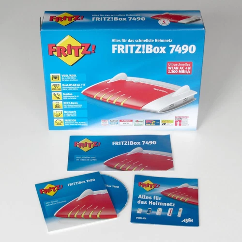 AVM Fritz!Box 7490 Karton, CD und Anleitungen - ohne sonstigem Inhalt!