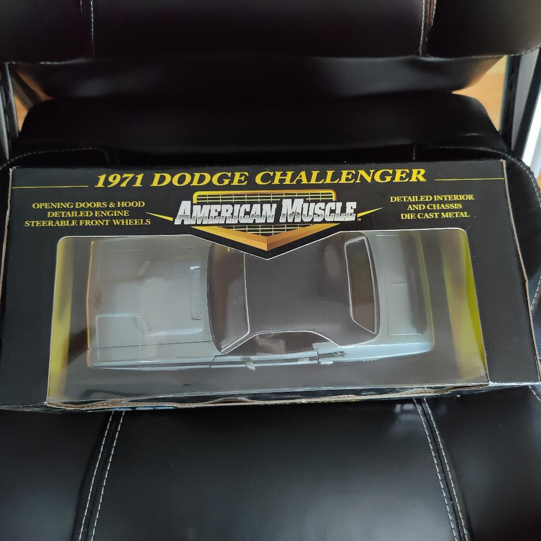 ミニカー american muscle 1971 dodge challenger rt 1/18 ERTL AMERICAN MUSCLE 1971 DODGE CHALLENGER R/T GUN METAL GREY