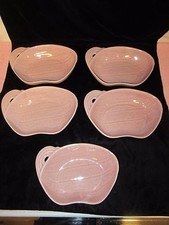 5 Vintage Hoening of California Mauve/Pink Pottery Bowls / Dishes