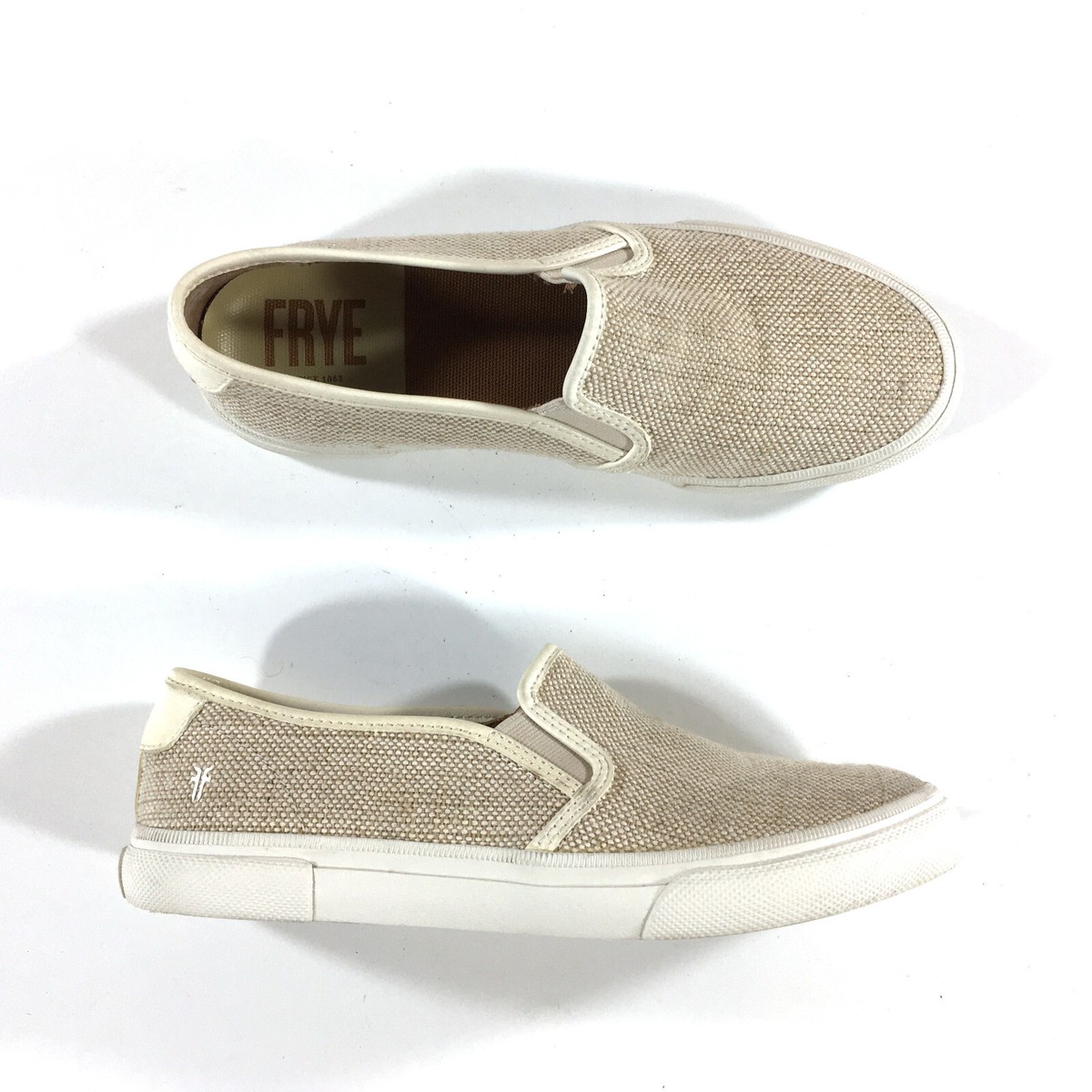 Frye Gia Canvas Slip On Sneakers Womens Size 8 M Beige  display picture 3