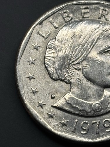 1979-D Rare Susan B Anthony Liberty $1 Dollar: FILLED MINT MARK/MINTING ERROR - Picture 13 of 13