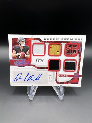 2022 Panini Absolute Desmond Ridder Rookie Patch Auto Five Spectrum 09/ ...