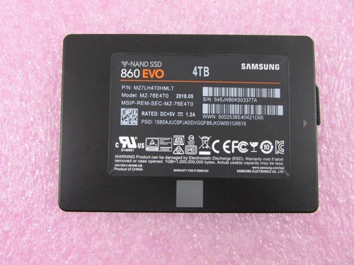 Samsung 860 EVO Series MZ-76E4T0 4TB Internal 2.5" SATA SSD MZ7LH4T0HMLT