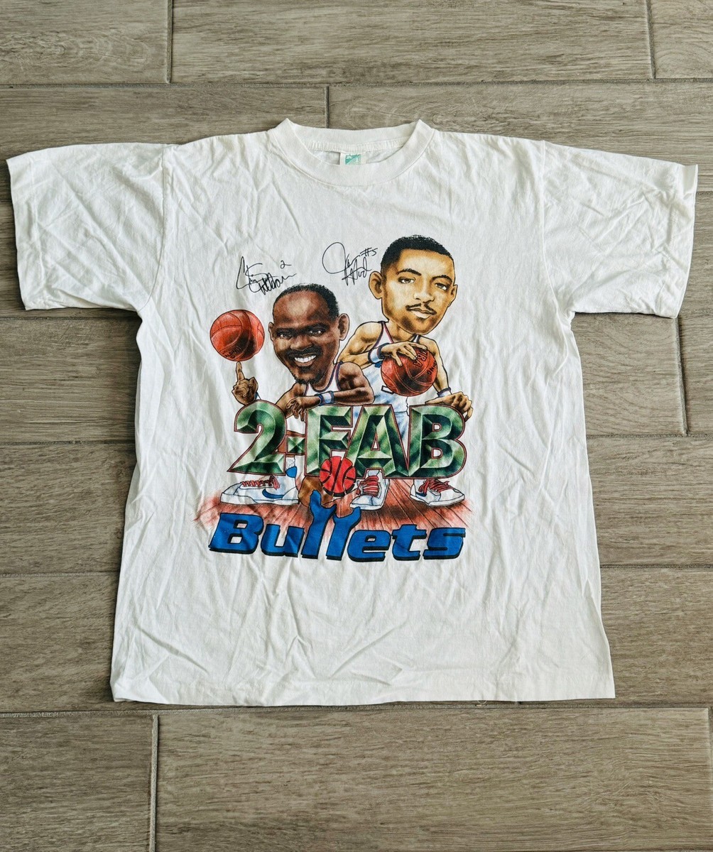 RARE VTG 90s Washington Bullets FAB For The Future Shirt Webber Juwan  Size L