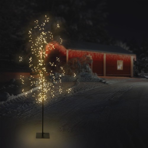 Albero artificiale decorazione con 480 LED bianco caldo con timer 180 cm IP44 - Foto 8 di 8