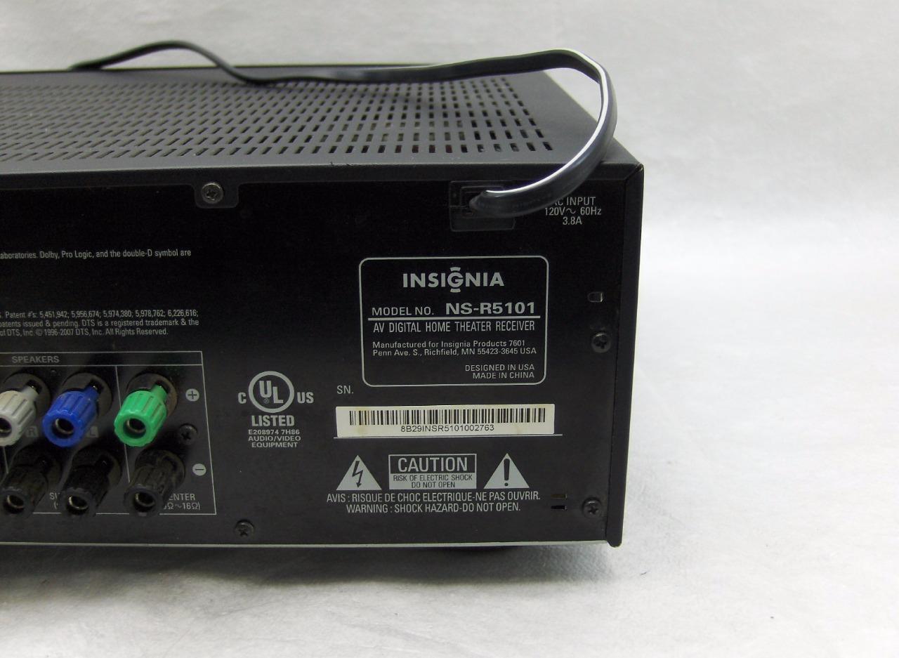 Insignia NSR5101 AV Digital HDMI DTSHD Powers On Untested Sold ASIS