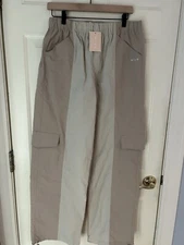 Wilo The Label Womens Parachute Cargo Pants Size Medium Tone Clay NWT $88
