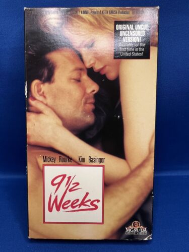 Ultra RARE 9 1/2 Weeks VHS 1986 Uncut Uncensored RED TAPE Rourke Basinger (READ) - Picture 2 of 9