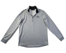 Under Armour Coldgear Loose Men's Size M 1/4 Zip Pullover Grey Activewear EUC LN