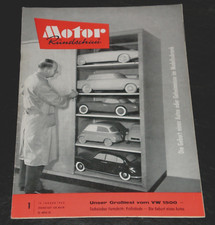 Motor Rundschau 01/62 VW 1500, BMW 1500, S.U.-Vergaser, Prüfstände, Hockenheim