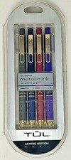 TUL Limited Edition Metallic Ink GL Series Gel Pen Assorted 0.8 Med 4pack