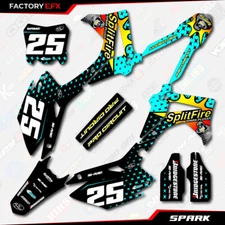Cyan Spark Racing Graphics Kit fits Honda CRF250R 14-17 Crf 250 Crf250
