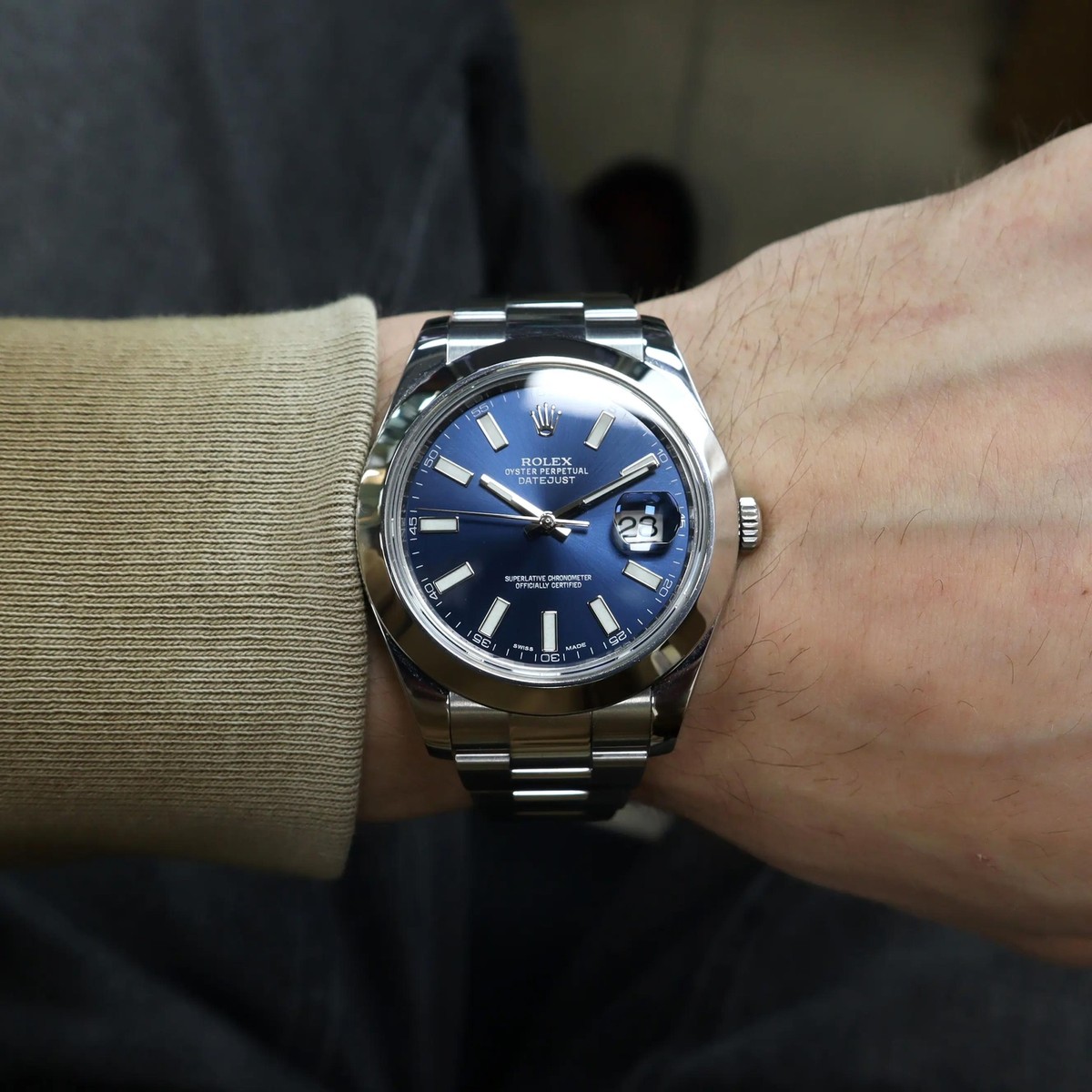 2010's Mint Rolex 116300 Datejust II 41mm Steel Blue Sticks Dial