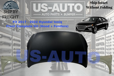 Fit 2017 2018 2019 - 2022 Hyundai Ioniq Front Kit Hood Steel + Fenders (LH & RH)