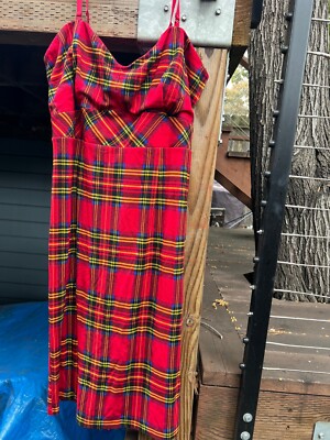 Betsey Johnson Red Tartan Ponte Strapless Bodycon Dress Torrid