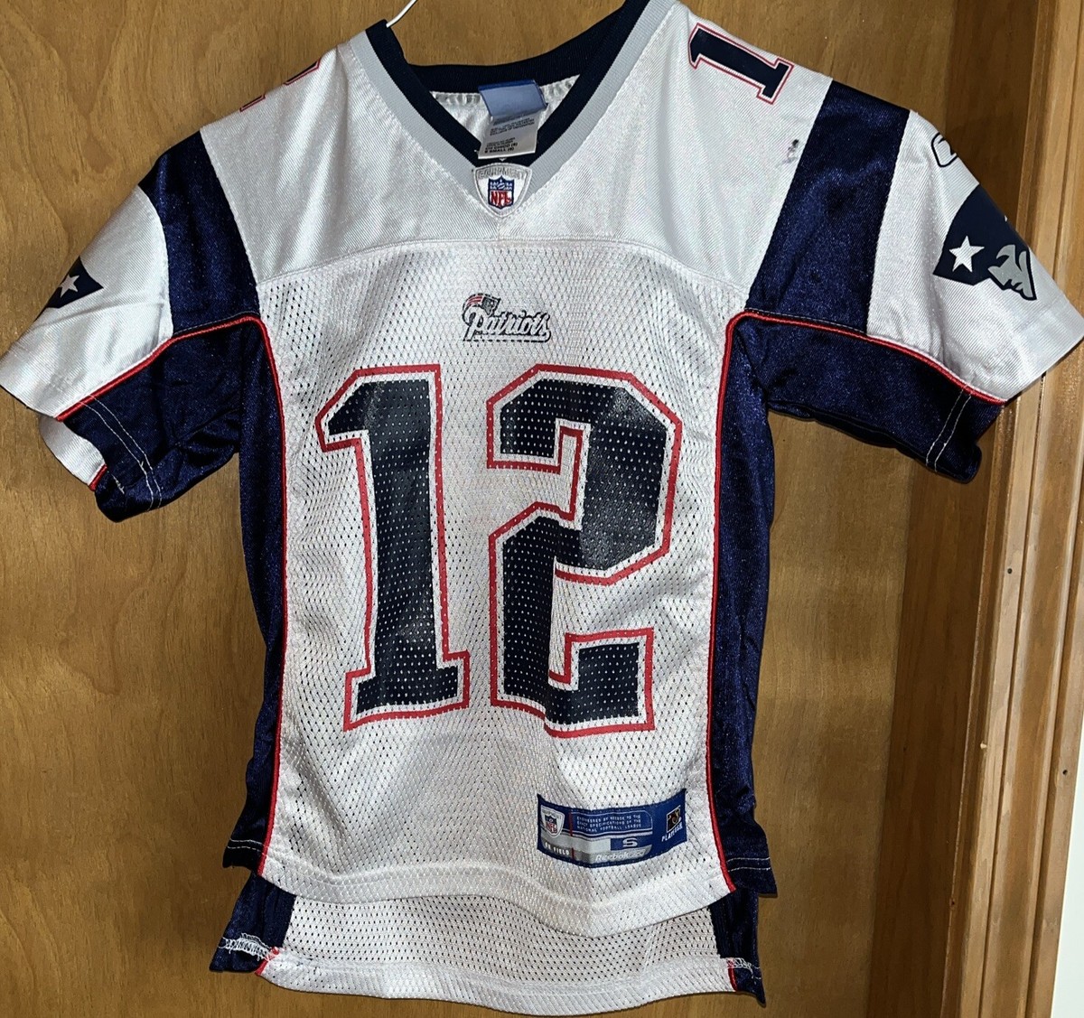 REEBOK NEW ENGLAND PATRIOTS TOM BRADY #12 WHITE AWAY JERSEY SIZE