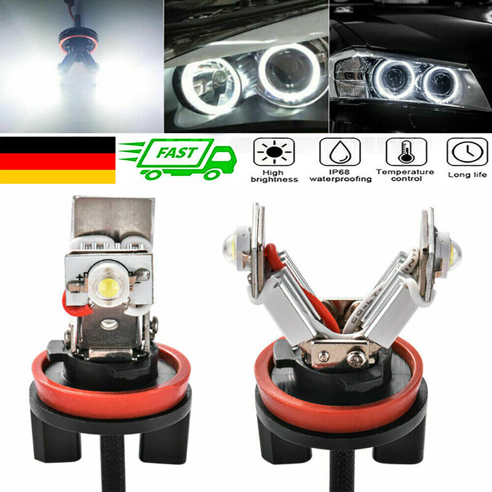 H8 #63217760782 LED Angel Eyes Standlicht Für BMW E82 E90 E91 E92 