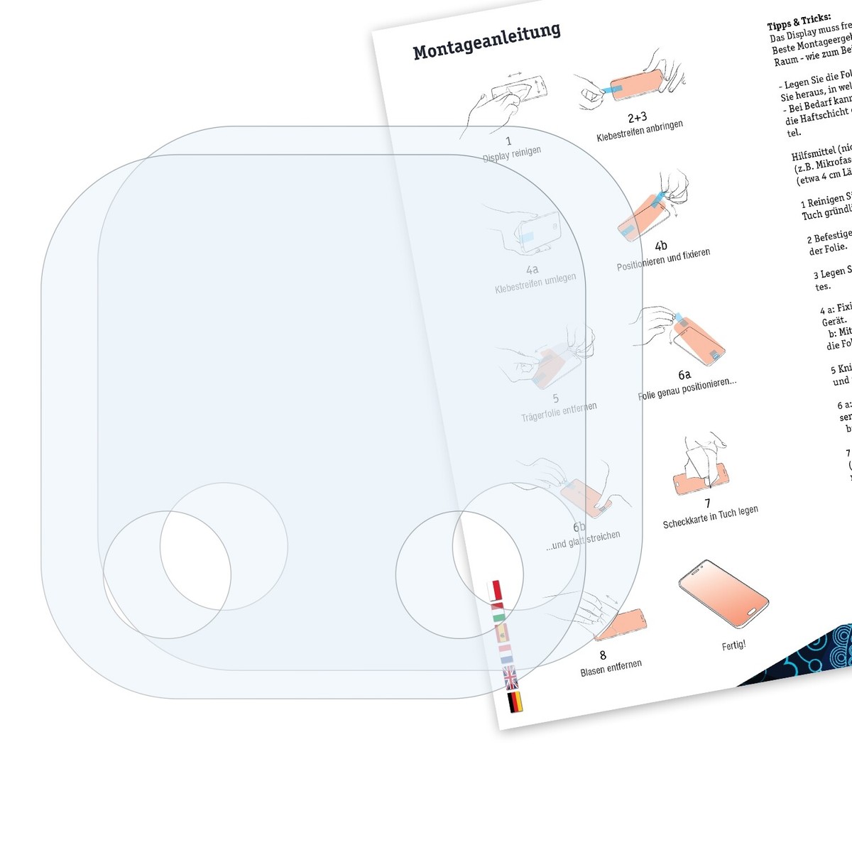 Bruni 2x Protecteur D'écran Pour Nokia 2220 Slide – Transparent, Anti-rayures, Réutilisable, Made In Germany