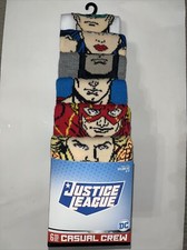Justice League 6 Pair Casual Crew Socks