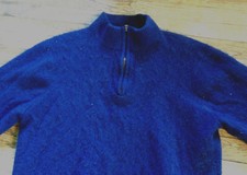 VINEYARD VINES Cashmere Dark Blue 1/4 Zip Sweater Mock Neck