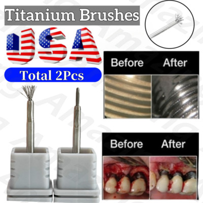 2Pcs Dental Titanium Brush NiTi Brushes Cleaning Brush