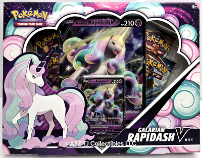 pokmon trading card game galarian rapidash v box SWSH111 PTCGO Code  Cavern Cards, LLC 30 Retreat Cost Pokemon TCG Galarian Rapidash V