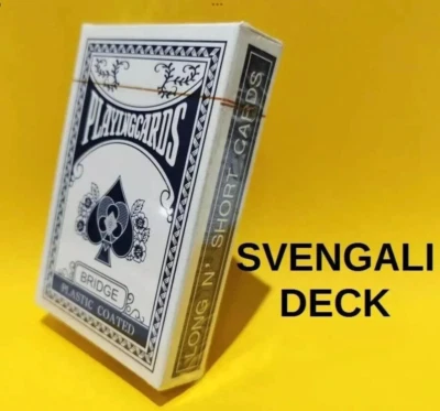 SVENGALI LONG N SHORT Playing Cards Deck Magician CON Magic Choice of FORCE Card - Image 1 of 4