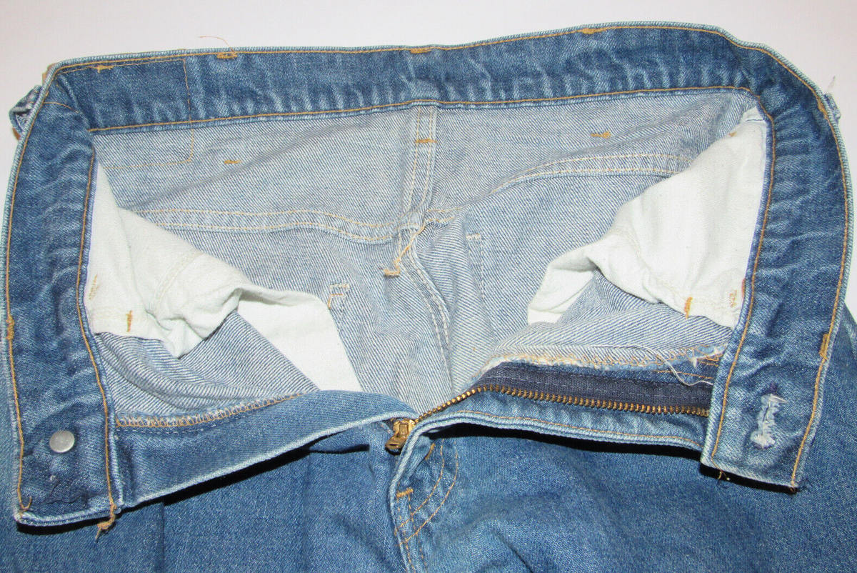 VTG 1970s LEVIS 519 0217 BLUE DENIM JEANS! TALON 42 ZIPPER