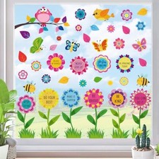 Spring Window Clings Spring Gel Window Clings for Glass Window Double-Side
