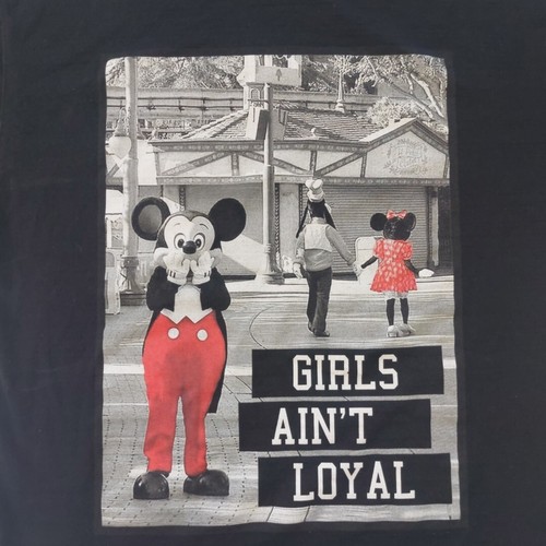 Mickey Mouse T-Shirt XL Girls Ain't Loyal Authentics Classics Minney Goofy