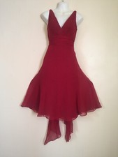 Ladies Glamorous Flattering  Debenhams Party Dress Size SDark Red