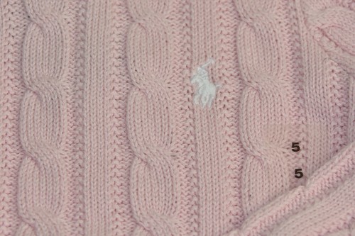 NEW Polo Ralph Lauren Girls Cable Knit Cotton Sweater Buttons Pink 6 6X Medium - Picture 6 of 11