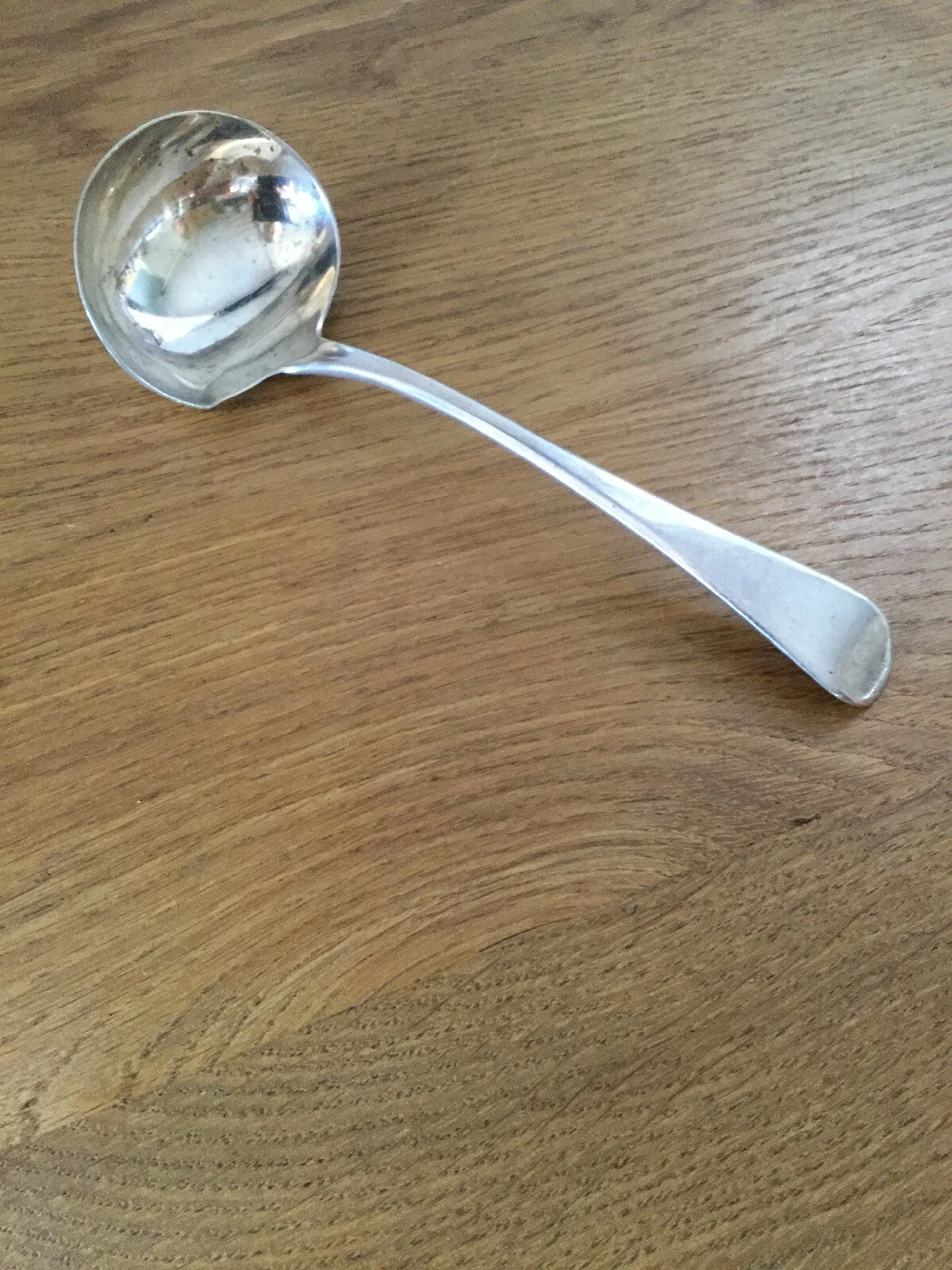 ANTIQUE SOLID SILVER SAUCE LADLE, OLD ENGLISH PATTERN LONDON 1813