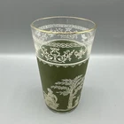 Jeanette Hellenic Green Jasper Tumbler Water Glass 5" Mid Century Replacement
