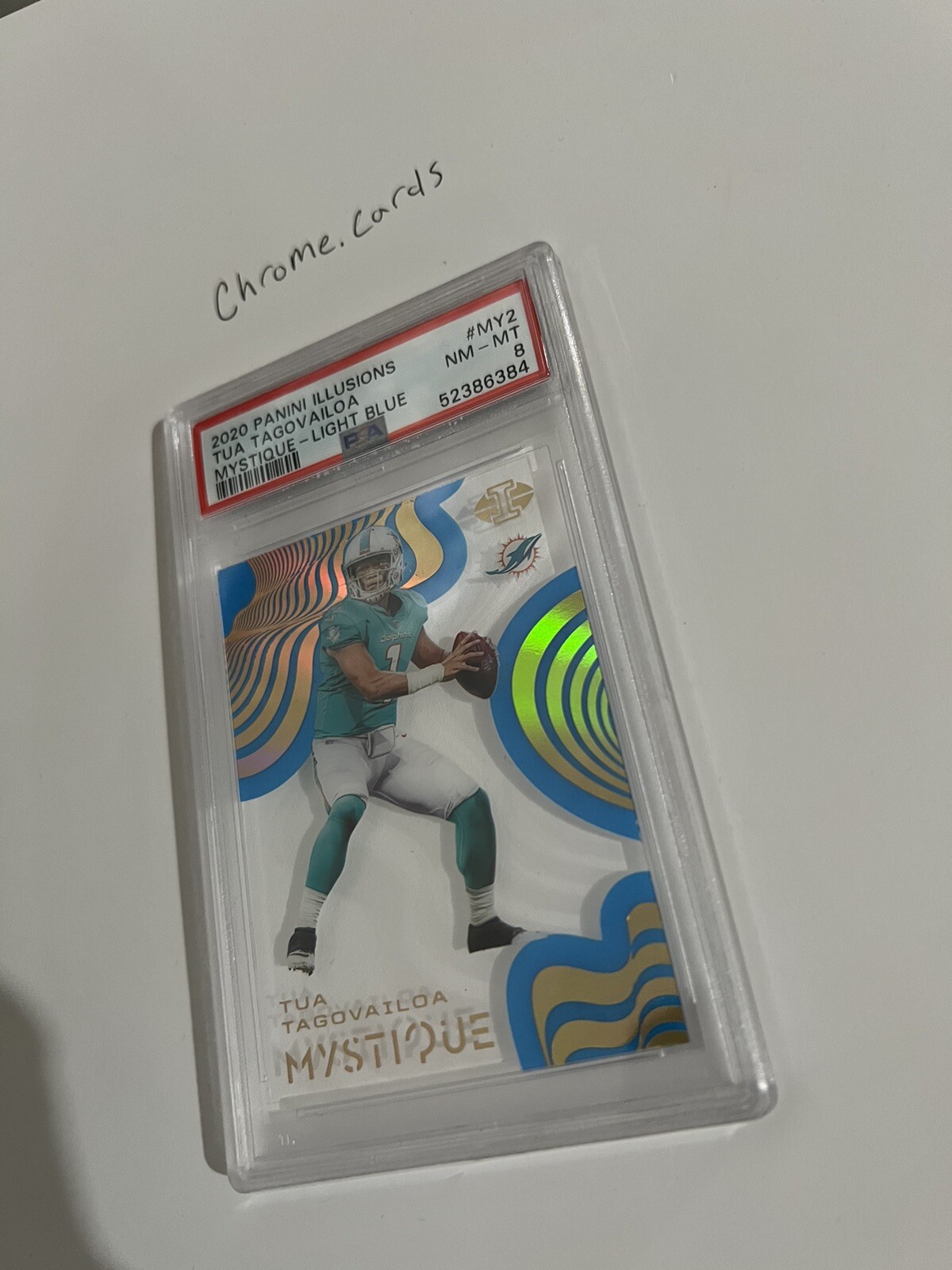 Tua Tagovailoa Panini Illusions Mystique #MY2 Light Blue