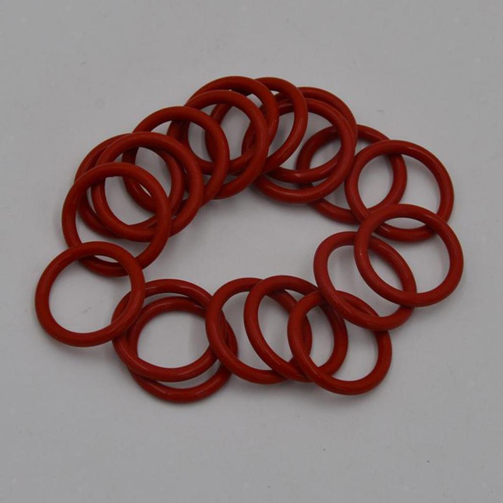 3x20x Orange Silicone ORings Tube Damper Silicone Rings For 12AX7