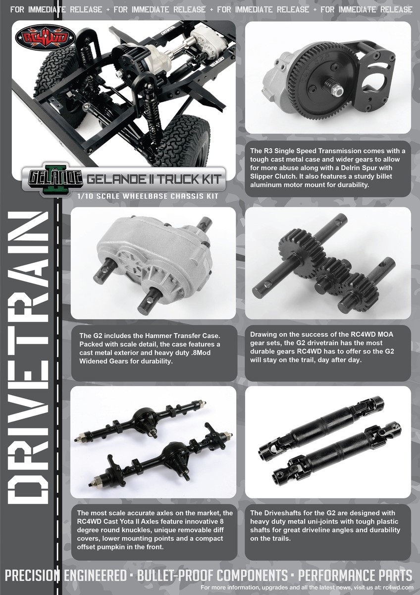 RC4WD Gelande II 1/10 Scale Truck Chassis Kit (no Body