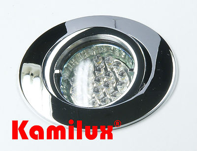 LED Einbautrahler Bajo 230V mit 20er LED Leuchtmittel-warmweiss Downlights Spot