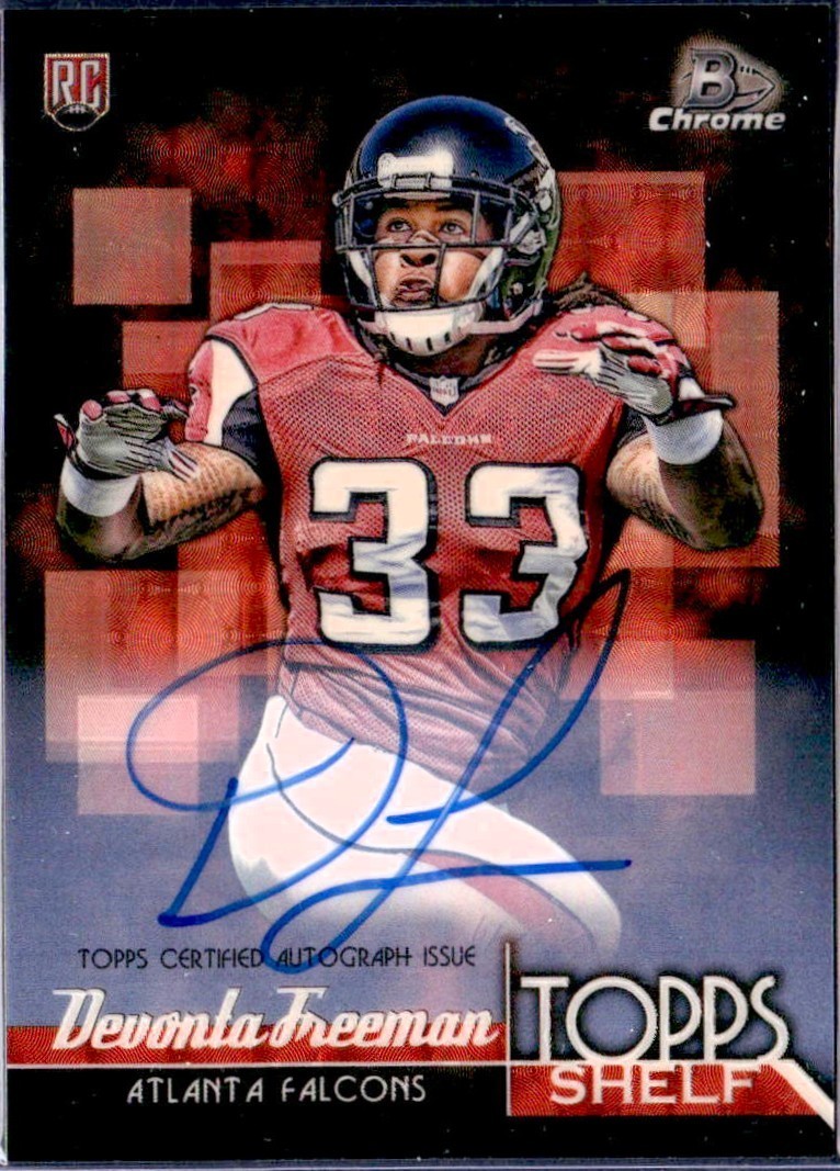 DEVONTA FREEMAN 2014 BOWMAN CHROME SUPERFRACTOR TOPPS SHELF ROOKIE AUTO SP 1/1