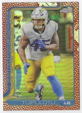 2025 TOPPS CHROME TULI TUIPULOTU LEATHER REFRACTOR #163