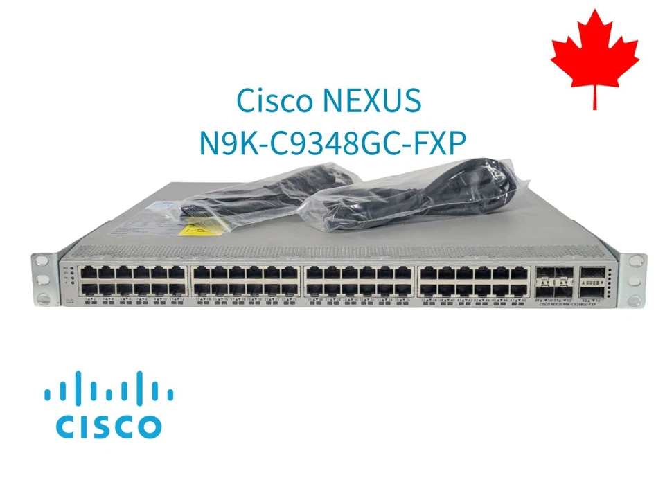 Cisco N9K-C9348GC-FXP Switch 48x 1GB RJ-45 4x 25GB SFP28 2x 100GB - Image 1 of 4