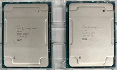 LOT OF 2x SRGZ7 INTEL XEON GOLD 5218R 2.10GHZ 20-CORE 27.5MB 125W CPU PROCESSOR