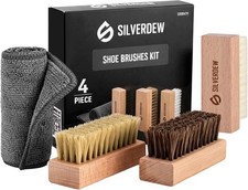 Canvas Sneakers, Nubuck, Suede, 4PCS Shoe Brush Kit for Leather